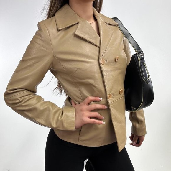 RARE Label Vintage tan jacket blazer - Picture 4 of 7